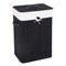 72L Wicker Laundry Hamper with Removable Cotton Bag and Lid and Large Clothes Storage Basket